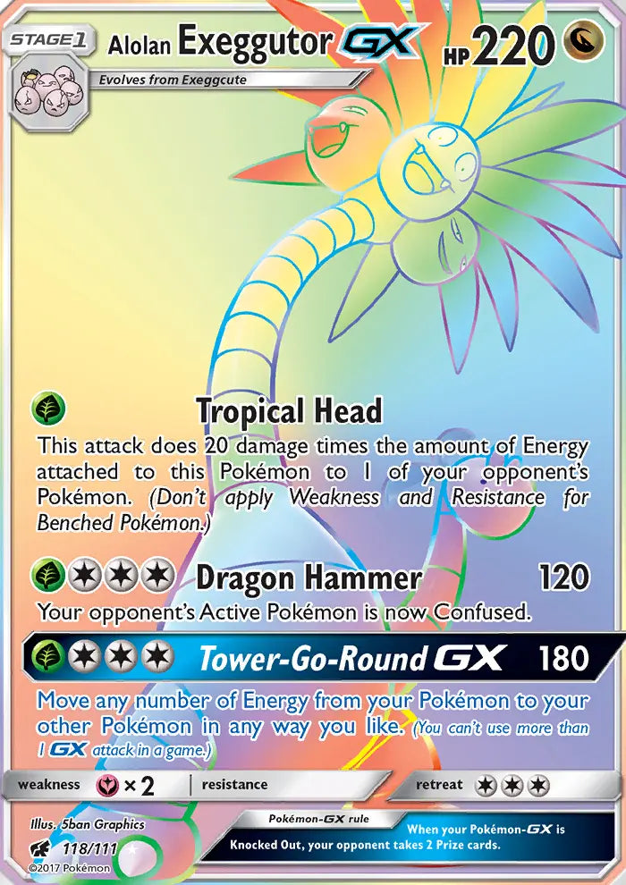 Alolan Exeggutor GX 118 Crimson Invasion Pokesingles