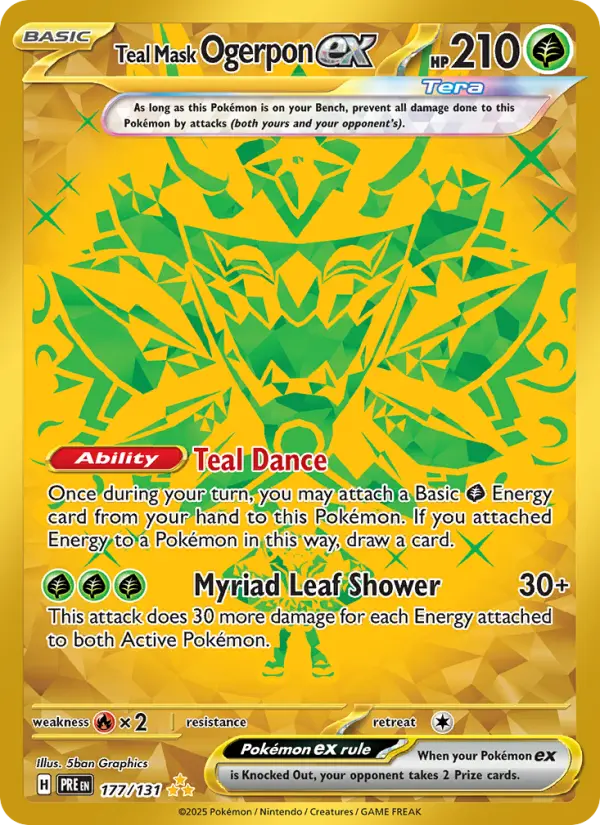 Teal Mask Ogerpon ex 177 Prismatic Evolutions Pokesingles
