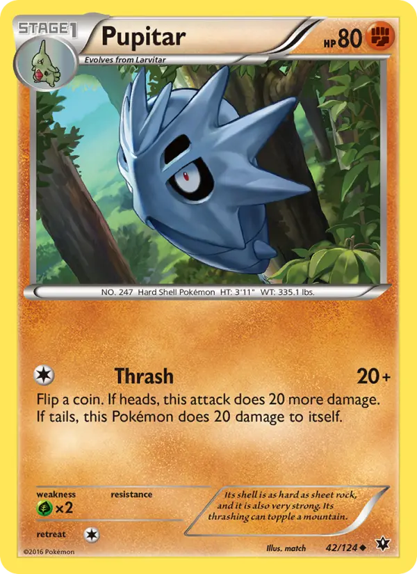 Pupitar 42 Fates Collide Pokesingles