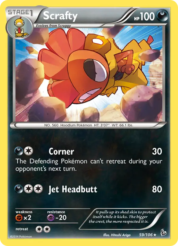 Scrafty 59 Flashfire Pokesingles