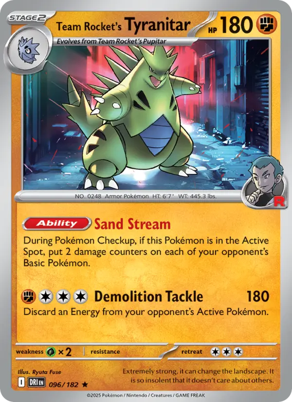 Team Rocket's Tyranitar 96 Destined Rivals Pokesingles
