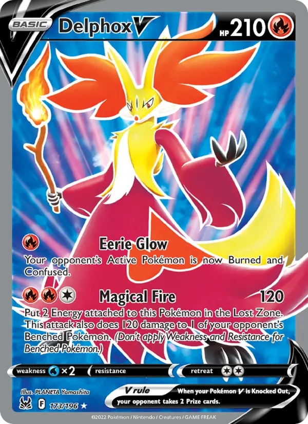 Delphox V 173 Lost Origin Pokesingles