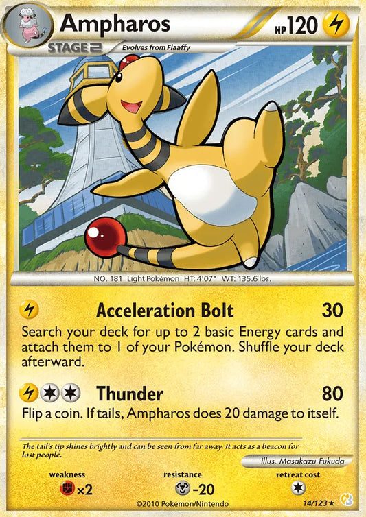 Ampharos 14 HeartGold SoulSilver Pokesingles
