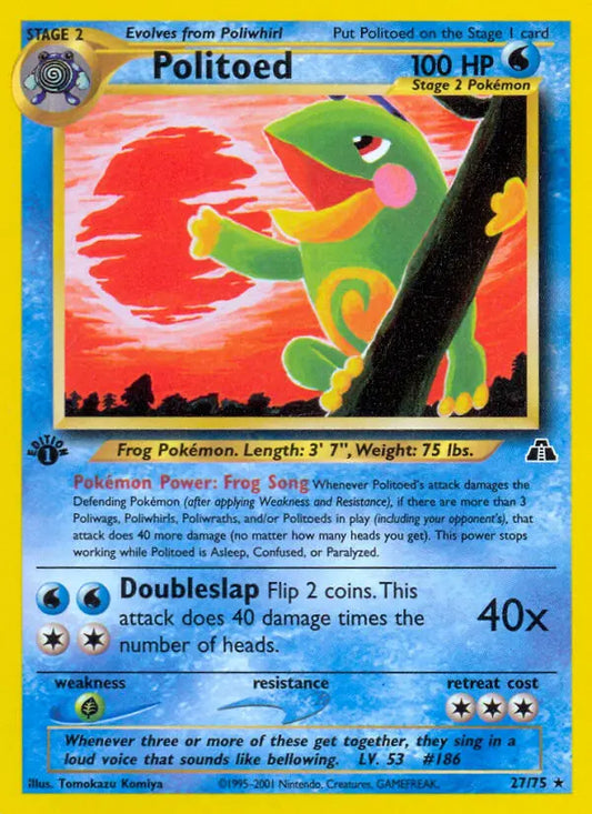 Politoed 27 Neo Discovery Pokesingles