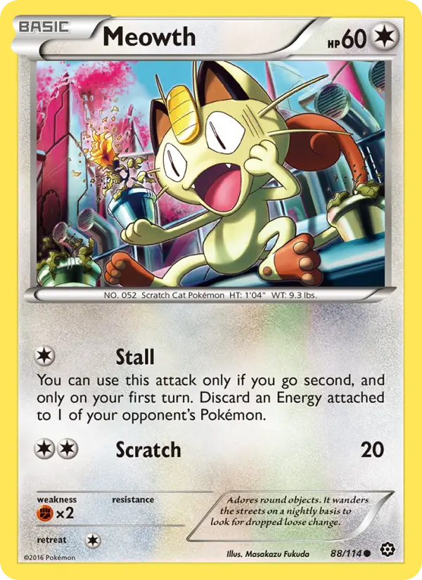 Meowth 88 Steam Siege Pokesingles