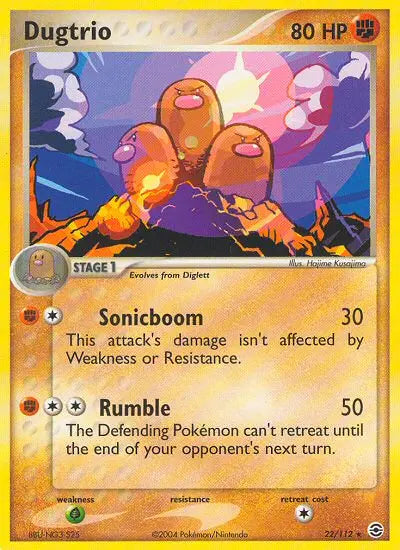 Dugtrio 22 FireRed & LeafGreen Pokesingles