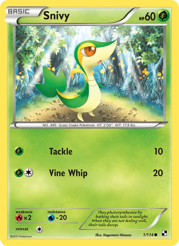 Snivy 1 Black & White Pokesingles