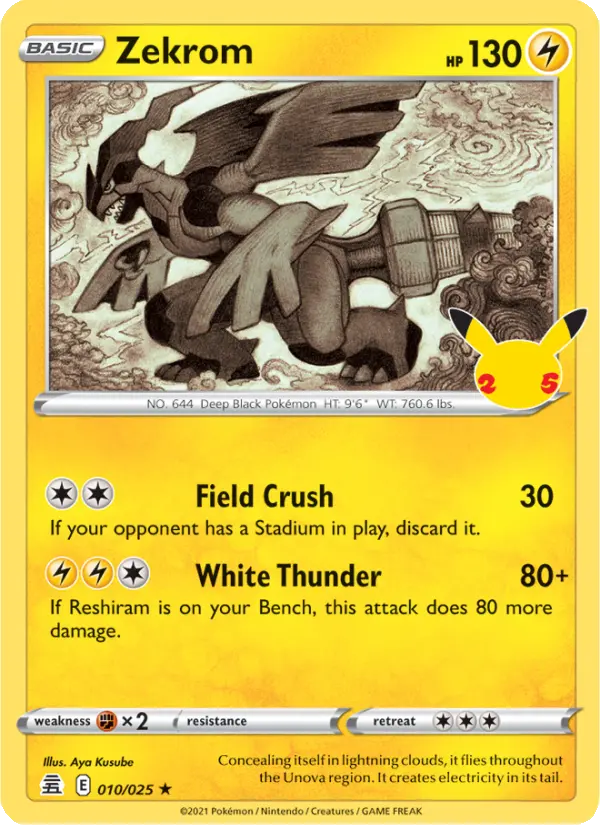 Zekrom 10 Celebrations Pokesingles