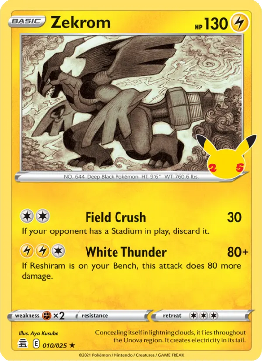 Zekrom 10 Celebrations Pokesingles