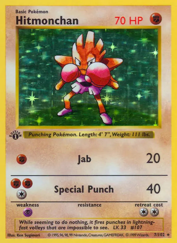 Hitmonchan 7 Base Set Pokesingles