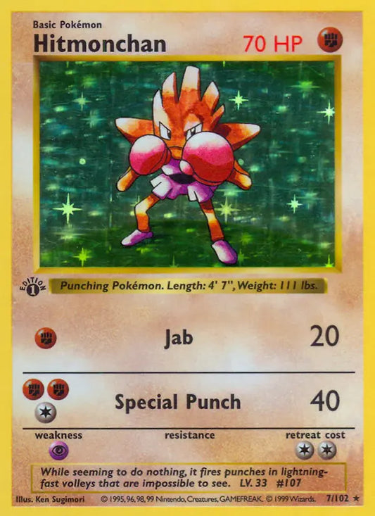Hitmonchan 7 Base Set Pokesingles