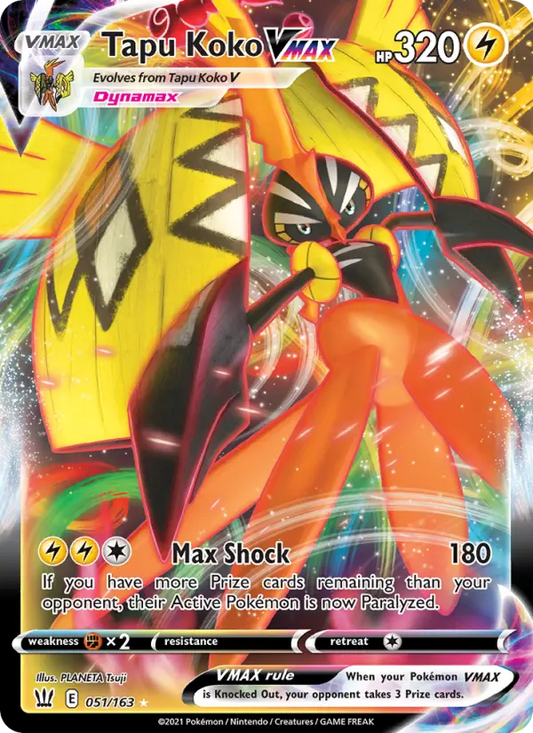 Tapu Koko VMAX 51 Battle Styles Pokesingles