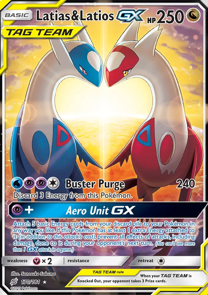 Latias & Latios GX 170 Team Up Pokesingles