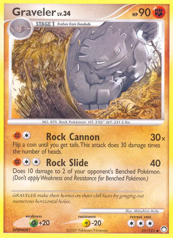 Graveler 51 Mysterious Treasures Pokesingles