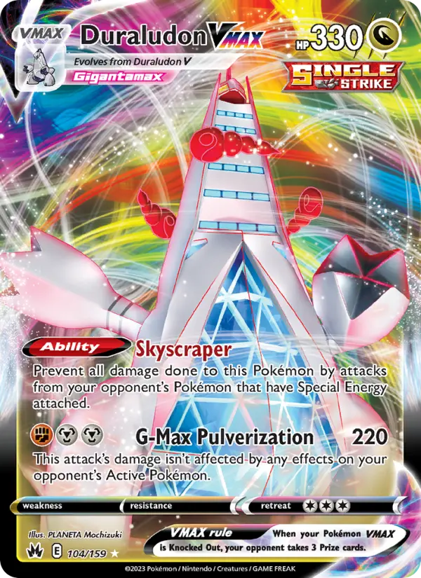 Duraludon VMAX 104 Crown Zenith Pokesingles