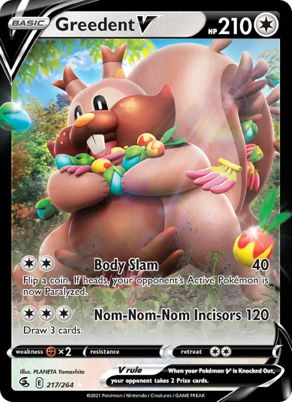 Greedent V 217 Fusion Strike Pokesingles