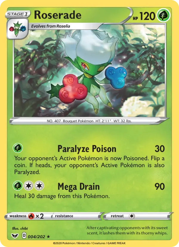 Roserade 4 Sword & Shield Pokesingles