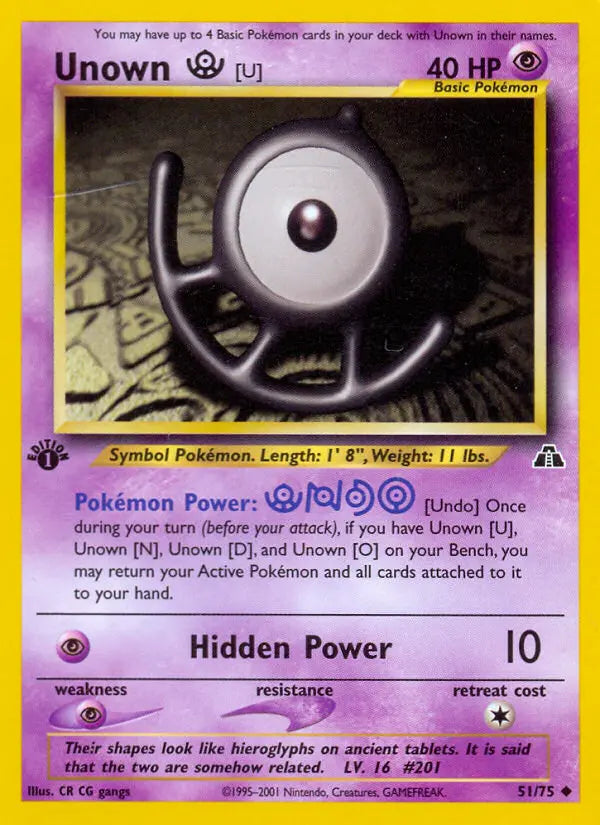 Unown [U] 51 Neo Discovery Pokesingles