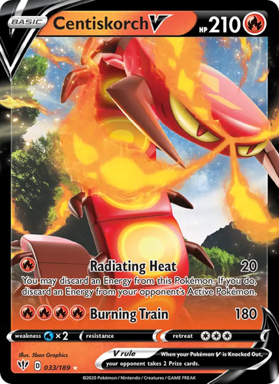 Centiskorch V 33 Darkness Ablaze Pokesingles