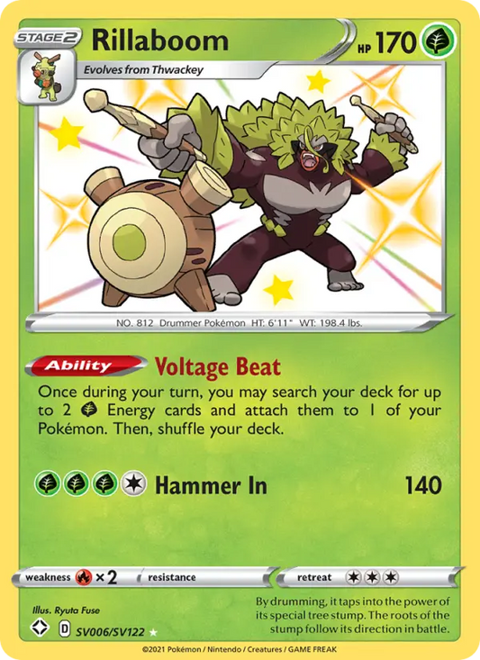 Rillaboom SV006 Shining Fates Pokesingles