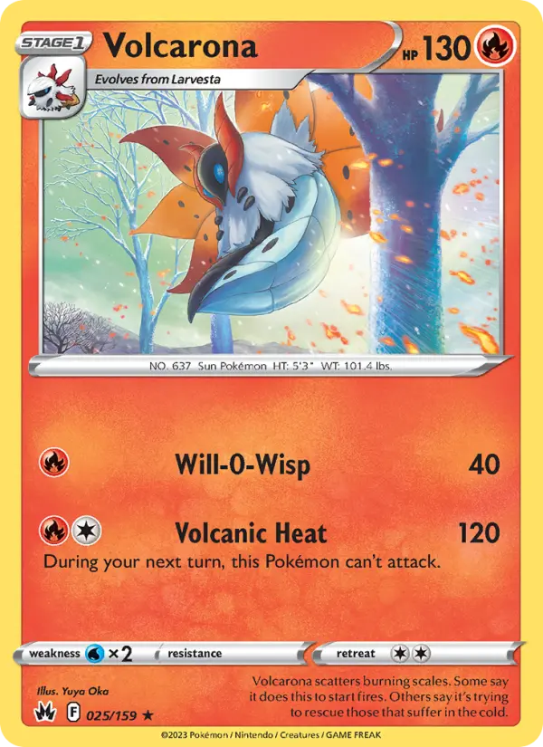 Volcarona 25 Crown Zenith Pokesingles