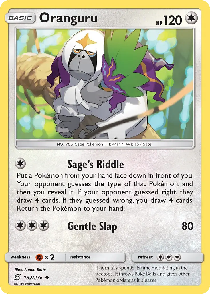 Oranguru 182 Unified Minds Pokesingles