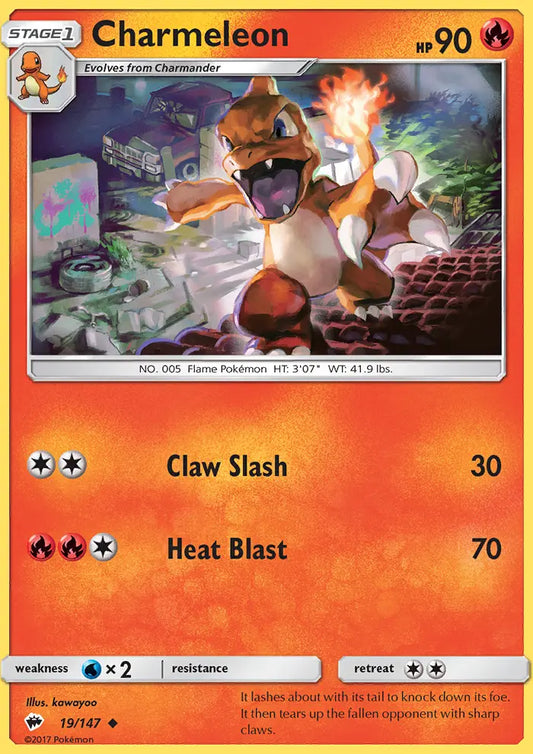 Charmeleon 19 Burning Shadows Pokesingles