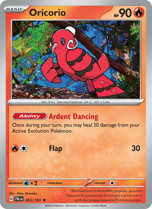 Oricorio 33 Paldea Evolved Pokesingles