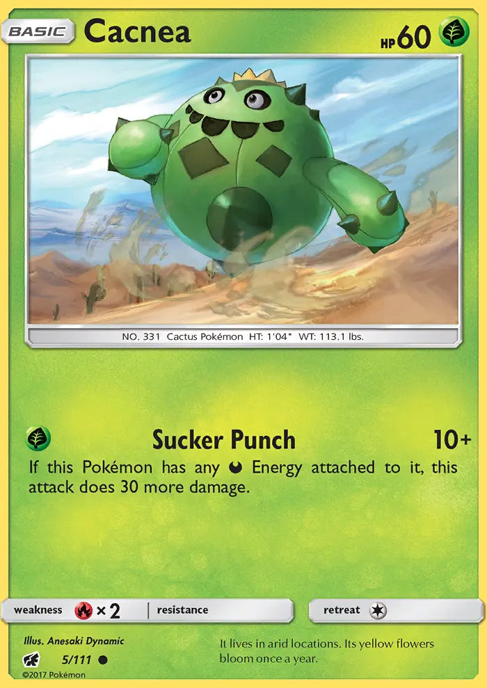 Cacnea 5 Crimson Invasion Pokesingles