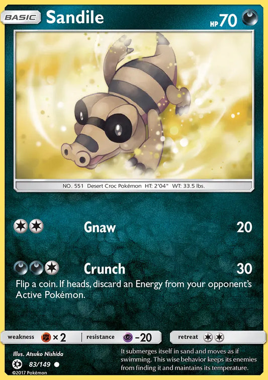 Sandile 83 Sun & Moon Pokesingles