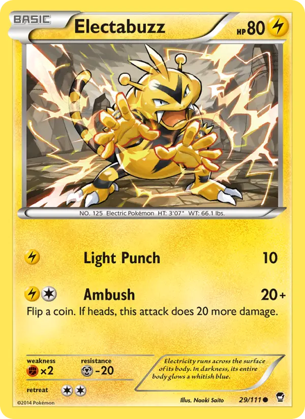 Electabuzz 29 Furious Fists Pokesingles