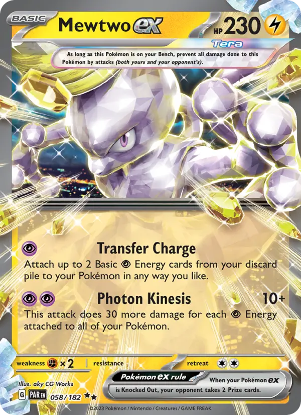 Mewtwo ex 58 Paradox Rift Pokesingles