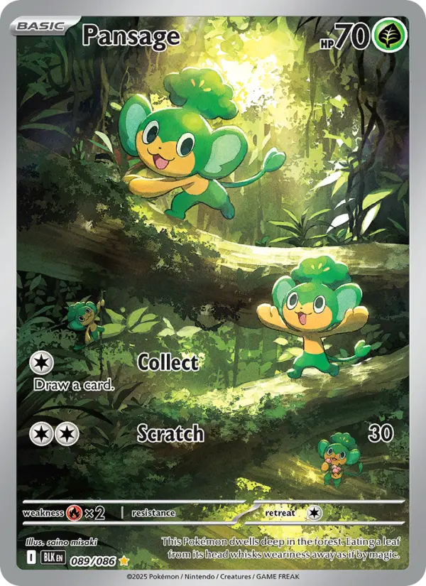 Pansage 89 Black Bolt Pokesingles