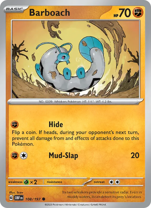 Barboach 108 Obsidian Flames Pokesingles
