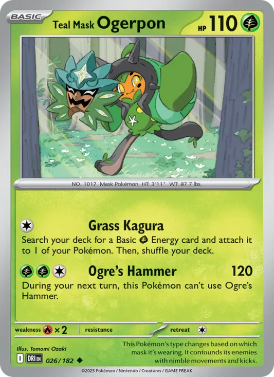 Teal Mask Ogerpon 26 Destined Rivals Pokesingles