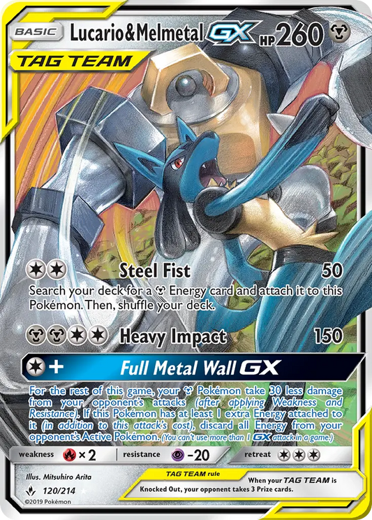 Lucario & Melmetal GX 120 Unbroken Bonds Pokesingles
