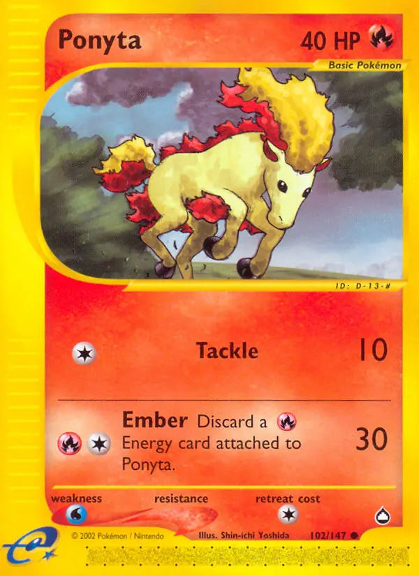 Ponyta 102 Aquapolis Pokesingles