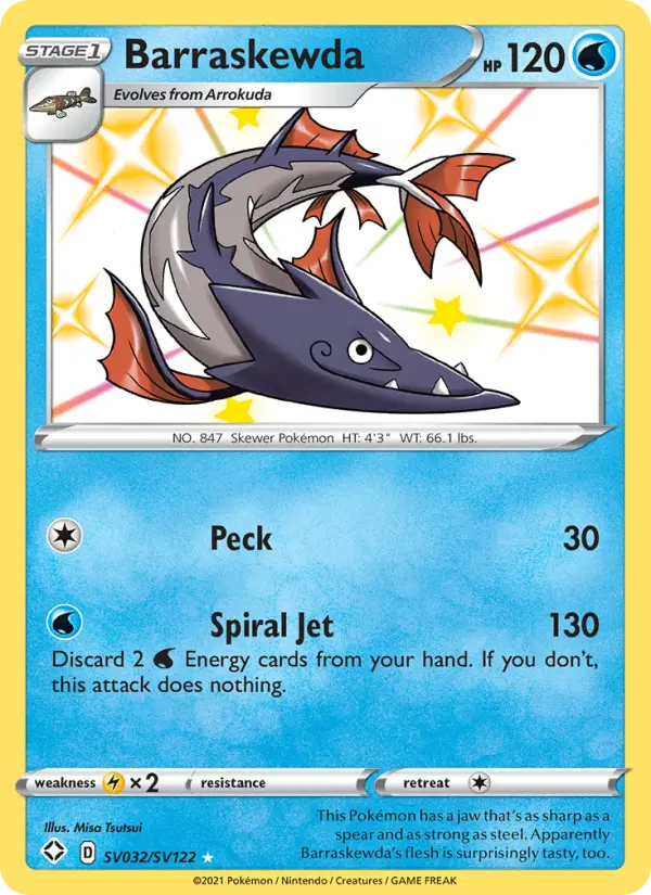 Barraskewda SV032 Shining Fates Pokesingles