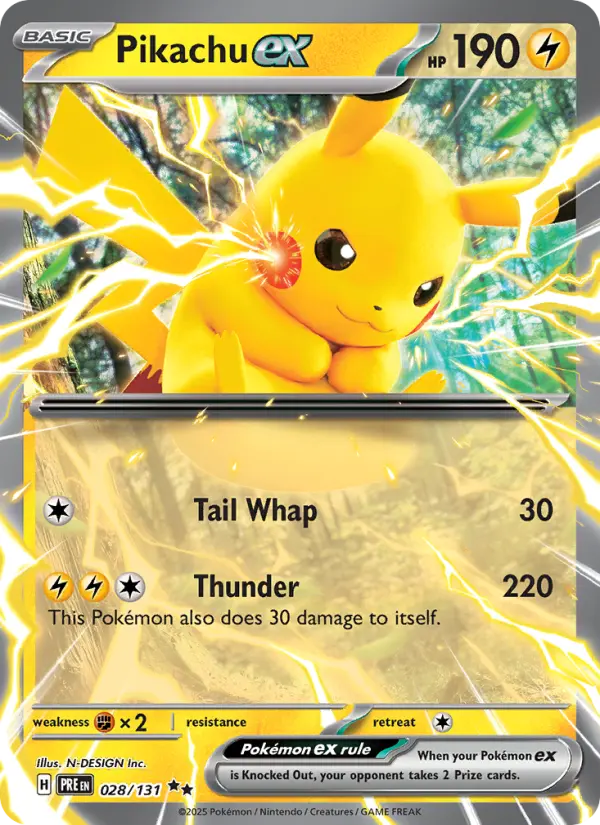 Pikachu ex 28 Prismatic Evolutions Pokesingles