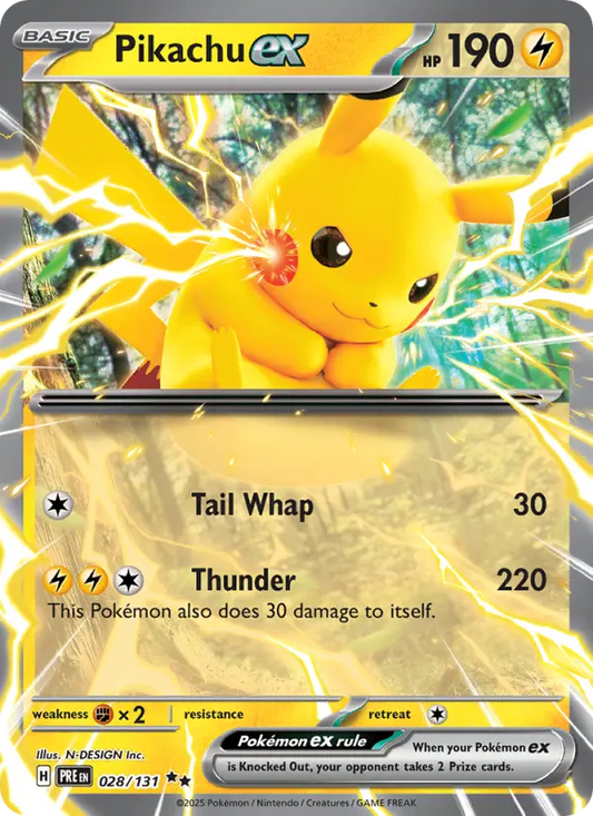 Pikachu ex 28 Prismatic Evolutions Pokesingles
