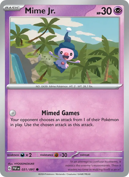 Mime Jr. 31 Paldean Fates Pokesingles