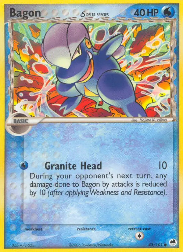 Bagon δ 43 Dragon Frontiers Pokesingles