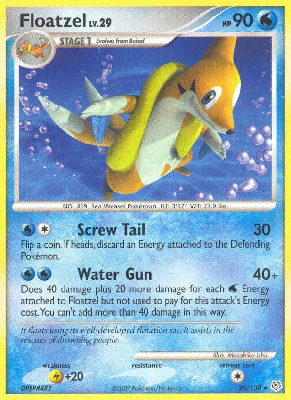Floatzel 26 Diamond & Pearl Pokesingles