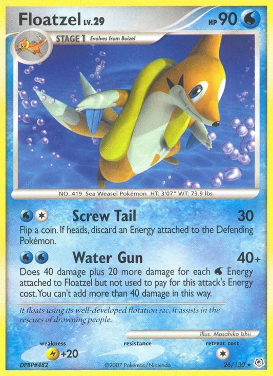 Floatzel 26 Diamond & Pearl Pokesingles