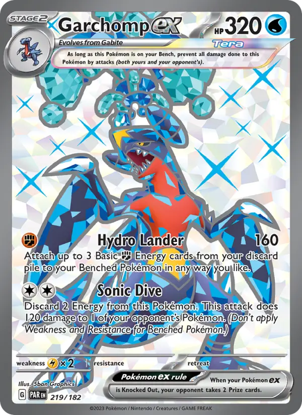 Garchomp ex 219 Paradox Rift Pokesingles
