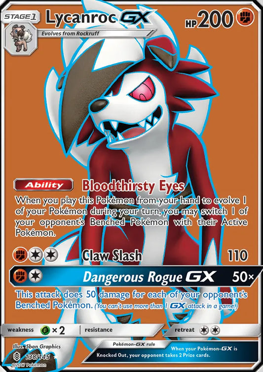 Lycanroc GX 138 Guardians Rising Pokesingles
