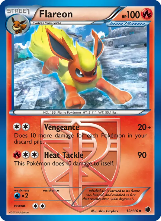 Flareon 12 Plasma Freeze Pokesingles