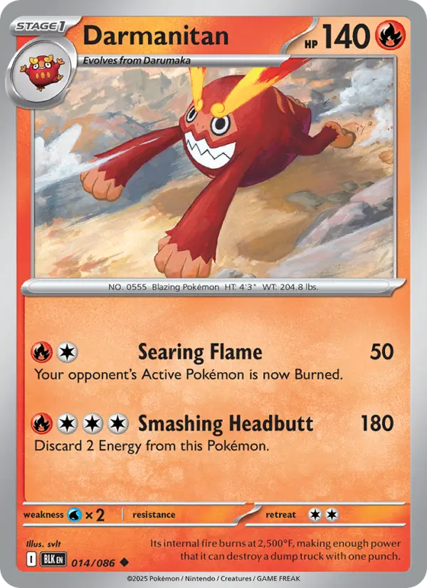 Darmanitan 14 Black Bolt Pokesingles
