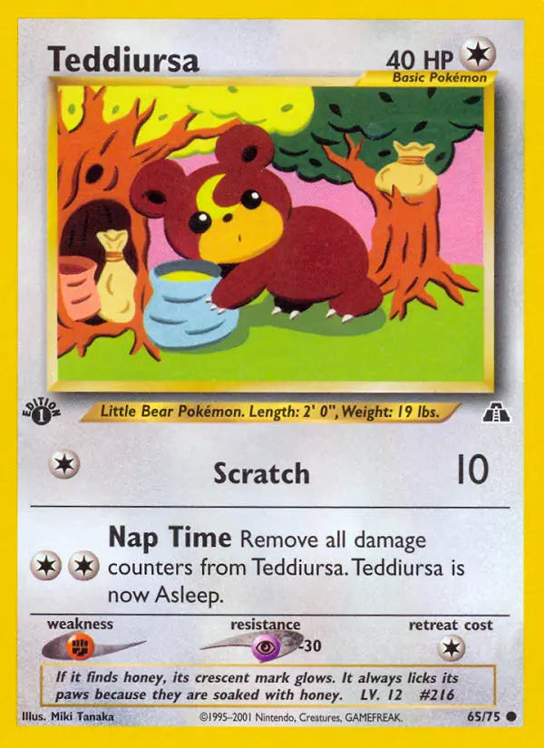 Teddiursa 65 Neo Discovery Pokesingles