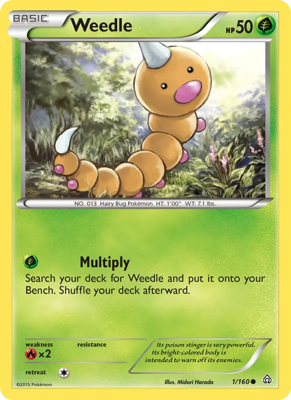 Weedle 1 Primal Clash Pokesingles